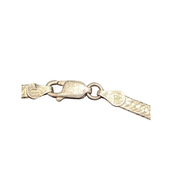Sterling silver 925 Herringbone reversible Best Friends chain 18” 3mm made in It - Picture 8 of 10